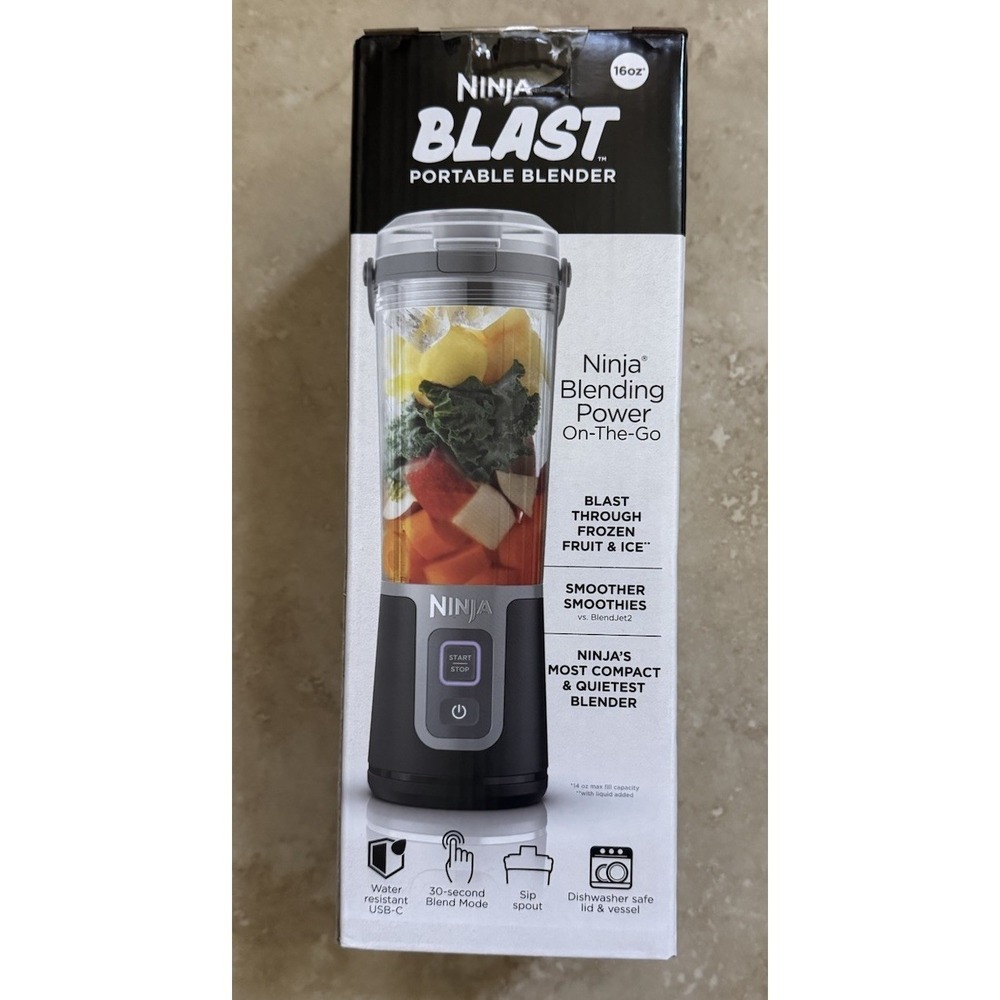 Ninja Blast Portable Blender 16oz Blend Power on‎ the go USB-C Rechargeable NEW